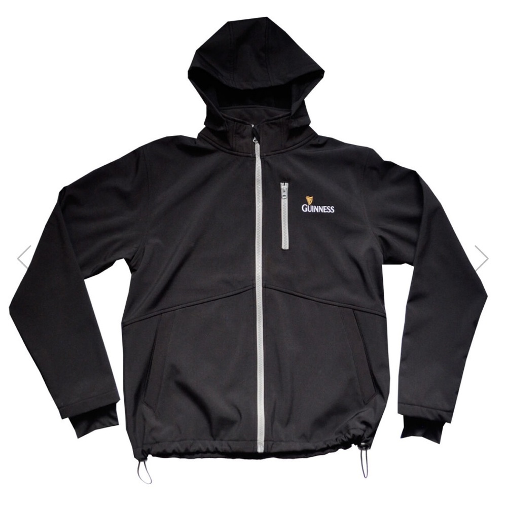 ✨GUC✨ Black Guinness Fleece Jacket With Harp Design